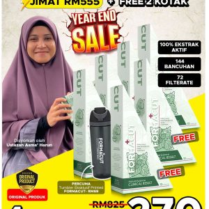 PAKEJ TRANSFORMASI (4 KOTAK FORMACUT + FREE 2 KOTAK + FREE TUMBLR)